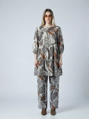 Tropical Flow Co-ord Set - Ivory Leaf