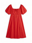 Tie Front Dress - White