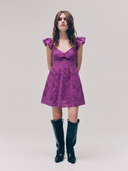 Flutter Gauze Dress - Purple