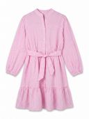 Casual Belt Dress - Pink