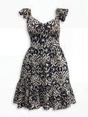 Flutter Sleeve Fit & Flare Mini Dress