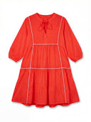 Line Tiered Dress – Yellow