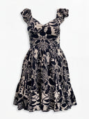 Flutter Sleeve Fit & Flare Mini Dress