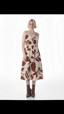 Contrast Floral Smocked Dress