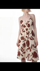 Contrast Floral Smocked Dress