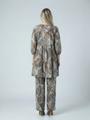 Tropical Flow Co-ord Set - Ivory Leaf