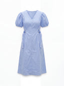 Glow Linen Midi Dress -White