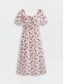 Paisley Midi Dress Blush Pink