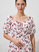 Paisley Midi Dress White