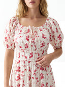 Paisley Midi Dress White