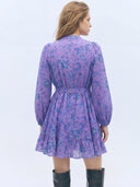 Iris Paisley Tie-Up Dress