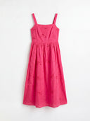 Worked Gauze Dress Pink