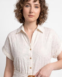 broidered Belted Dress
