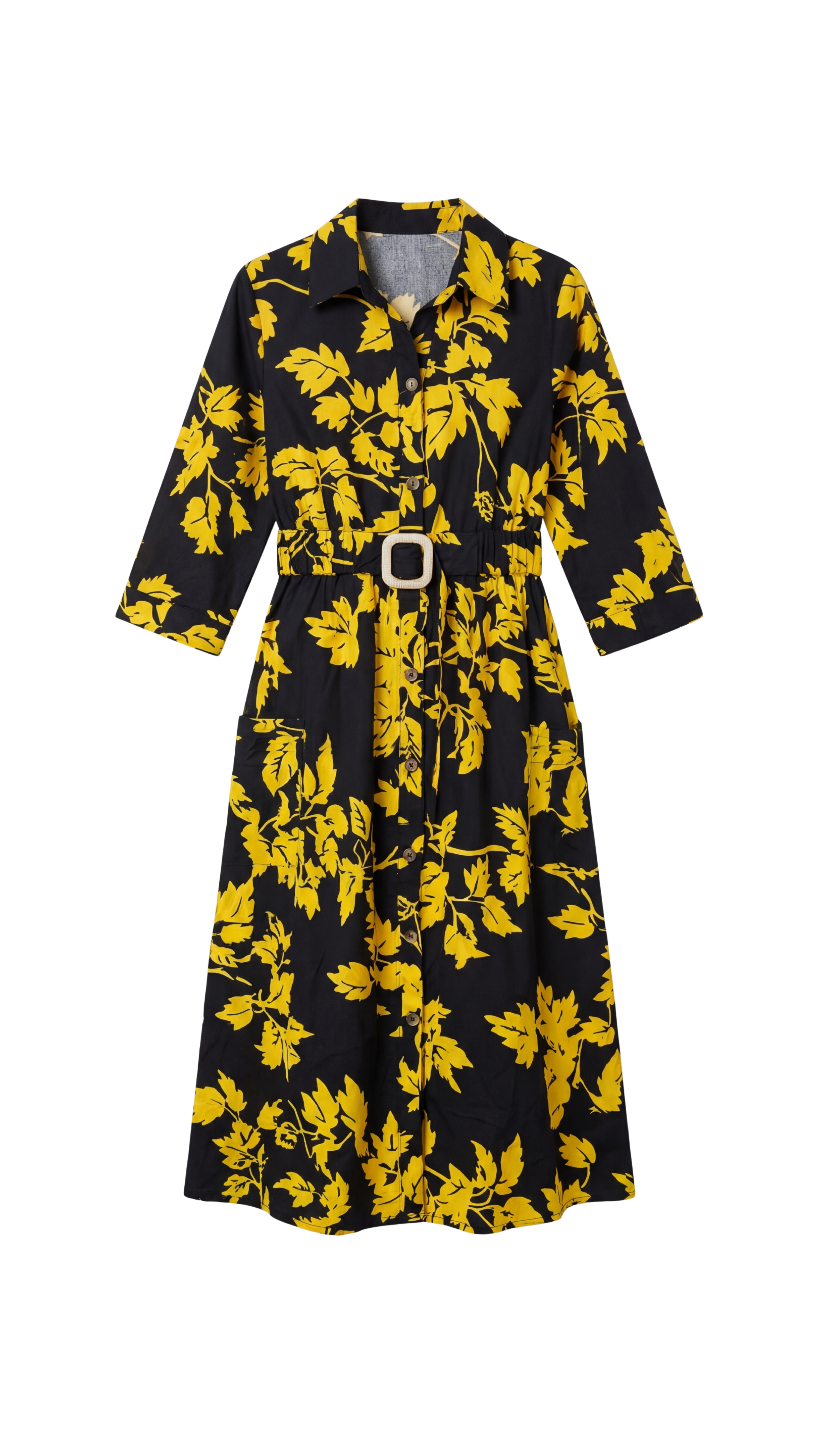 Aureline Belted Shirt Dress