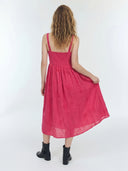 Worked Gauze Dress Pink