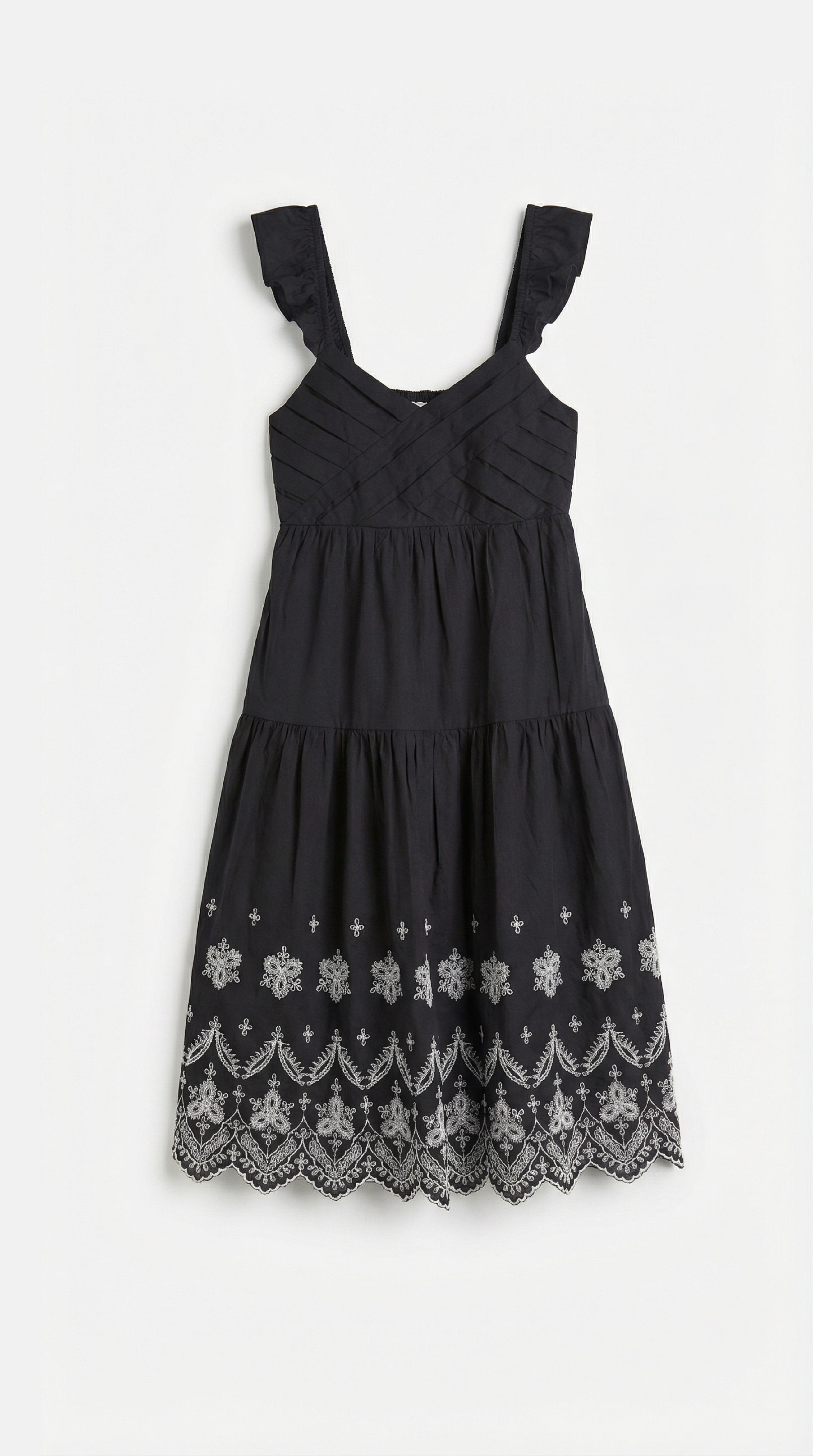 FELRIO  Black Embroidered Dress