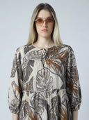 Tropical Flow Co-ord Set - Ivory Leaf