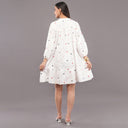 FELRIO Heart Whisper Mini Dress – Ivory White