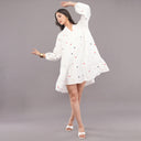 FELRIO Heart Whisper Mini Dress – Ivory White