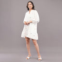 FELRIO Heart Whisper Mini Dress – Ivory White