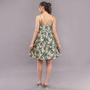 FELRIO Palm Breeze Cotton Mini Dress – Sand Beige