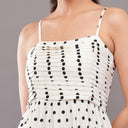 Polka Grace Cotton Midi Dress – White Black