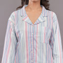 Candy Stripe Cotton Lounge Co-ord Set – Pastel Pink