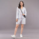 Candy Stripe Cotton Lounge Co-ord Set – Pastel Pink