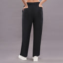 Linen Straight Pants – Classic Black