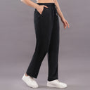 Linen Straight Pants – Classic Black
