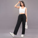 Linen Straight Pants – Classic Black