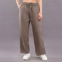 Linen Straight Pants – Brown