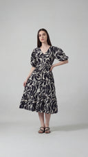 White Leaf  Relaxed Day Dress