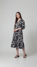 White Leaf  Relaxed Day Dress