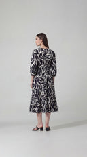 White Leaf  Relaxed Day Dress