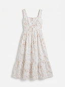 Floral Button Front Midi Dress