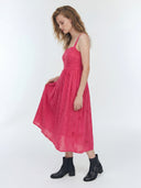 Worked Gauze Dress Pink
