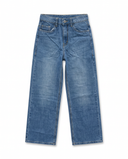 Medium Blue Wide-Leg Jeans