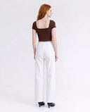 Pure White Straight Jeans