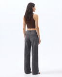 Charcoal Washed Wide-Leg Jeans