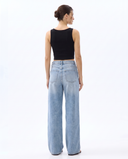 Double Stripe Wide-Leg Jeans