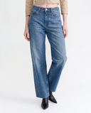 Rhinestone Embellished Wide-Leg Jeans