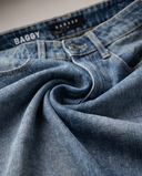Mid Blue Baggy Wide-Leg Jeans