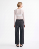 Washed Black Wide-Leg Jeans