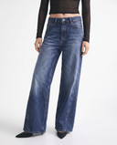 Dark Blue Wide-Leg Jeans