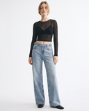Light Wash Wide-Leg Jeans