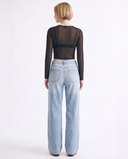 Light Wash Wide-Leg Jeans