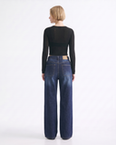 Dark Indigo Wide-Leg Jeans