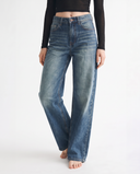 Medium Blue Wide-Leg Jeans