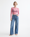 Light Blue Wide-Leg Jeans